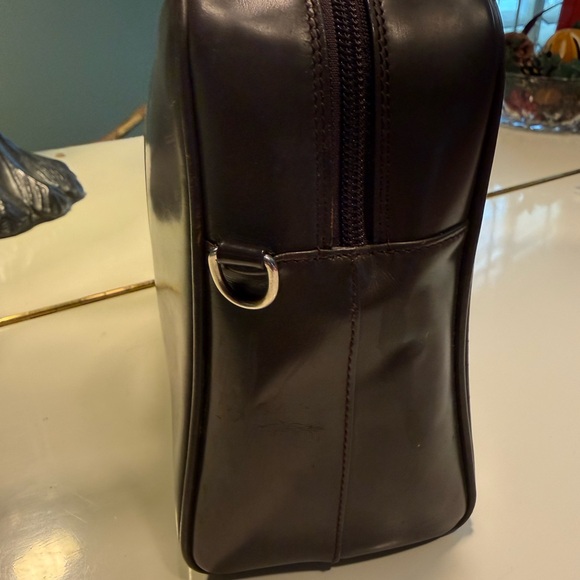 🤎 Vintage Gucci Brown Leather Boston Bag - Oversized Embossed GG Logo - Picture 3 of 12